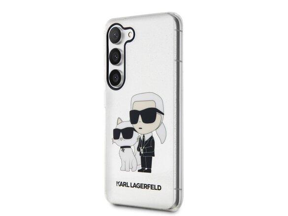obrazok z galerie Karl Lagerfeld IML Glitter Karl and Choupette NFT Zadní Kryt pro Samsung Galaxy S23+ Transparent
