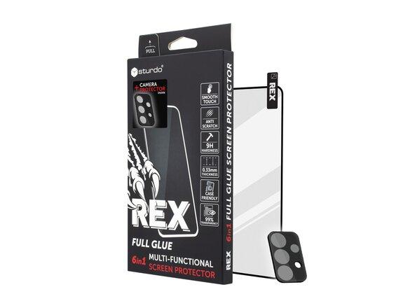 obrazok z galerie Sturdo Rex protective glass + Camera protection Samsung Galaxy A23 5G, čierne, 6v1