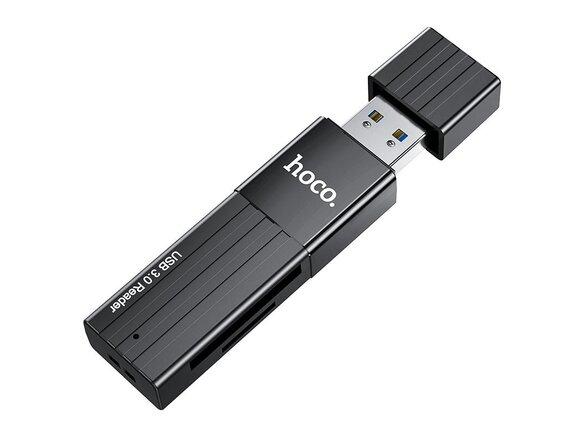 obrazok z galerie Hoco HB20 Čtečka SD, microSD/USB 3.0 Black