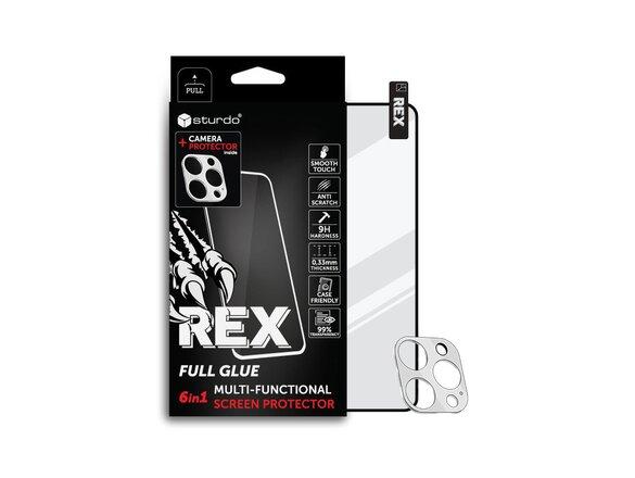 obrazok z galerie Sturdo Rex protective glass + Camera protection iPhone 11 Pro, Full Glue, 6v1