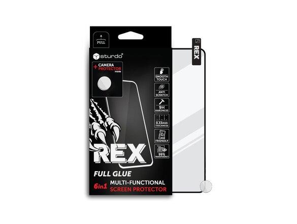 obrazok z galerie Sturdo Rex protective glass + Camera protection iPhone XR, Full Glue, 6v1