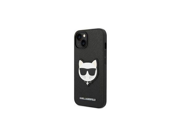 obrazok z galerie Karl Lagerfeld case for iPhone 14 Pro Max 6,7&quot; KLHCP14XSAPCHK black PU Saffiano case with Chou