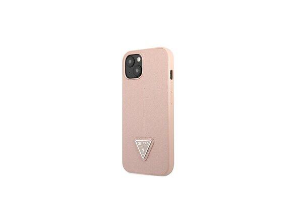 obrazok z galerie Guess case for iPhone 13 Mini 5,4&quot; GUHCP13SPSATLP pink hard case Saffiano Triangle Logo