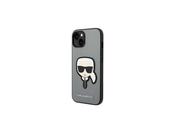 obrazok z galerie Karl Lagerfeld case for iPhone 14 Plus 6,7&quot; KLHCP14MSAPKHG silver PU Saffiano case with Karl H