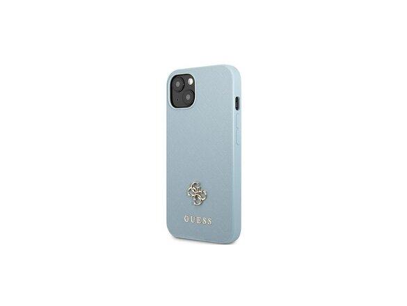 obrazok z galerie Guess case for iPhone 13 Pro Max 6,7&quot; GUHCP13XPS4MB blue hardcase Saffiano 4G Small Metal Logo