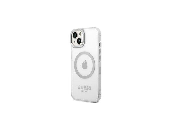 obrazok z galerie Guess case for iPhone 14 Plus 6,7&quot; GUHMP14MHTRMS silver HC Magsafe Metal Outline