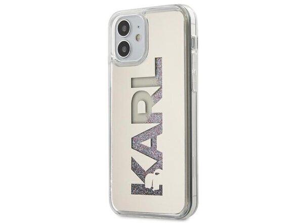 obrazok z galerie Karl Lagerfeld case for iPhone 12 Mini 5,4&quot; KLHCP12SKLMLGR hardcase silver Mirror Liquid Glitt