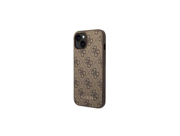 obrazok z galerie Guess case for iPhone 14 Pro 6,1&quot; GUHCP14LG4GFBR brown Basic PC/TPU 4G PU case Gold Logo