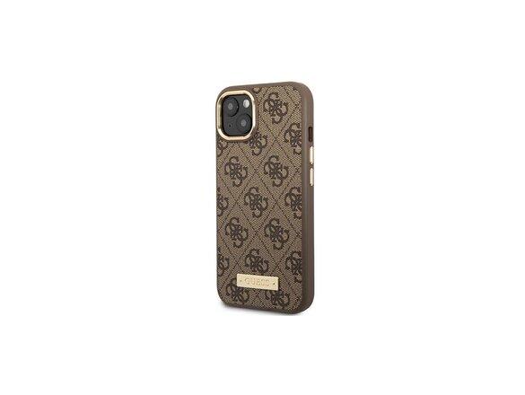 obrazok z galerie Guess case for iPhone 14 Pro 6,1&quot; GUHMP14LU4GPRW brown HC Magsafe 4G PU Logo Plate