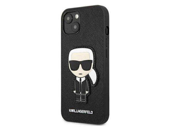 obrazok z galerie Karl Lagerfeld case for iPhone 13 Mini 5,4&quot; KLHCP13SOKPK hardcase black Saffiano Ikonik Karl`s
