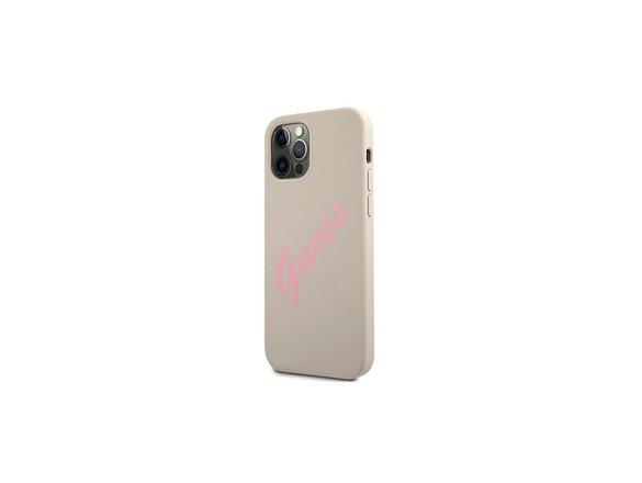 obrazok z galerie Guess case for iPhone 12 / 12 Pro 6,1&quot; GUHCP12MLSVSGP grey pink hard case Silicone Vintage