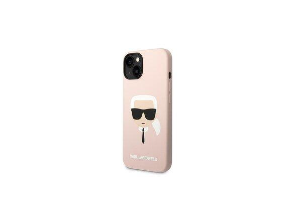 obrazok z galerie Karl Lagerfeld case for iPhone 14 Pro Max 6,7&quot; KLHMP14XSLKHLP pink HC Silicone Karl Head