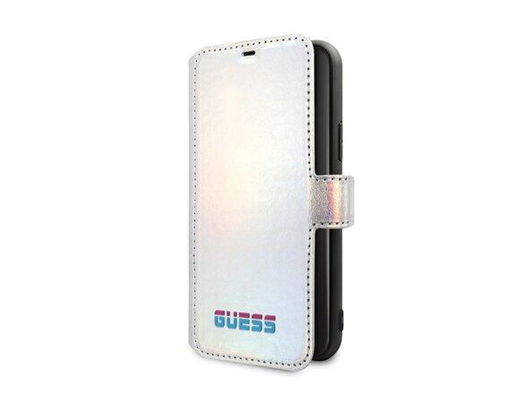 obrazok z galerie Guess case for iPhone 11 Pro Max GUFLBKN65BLD silver book case Iridescent