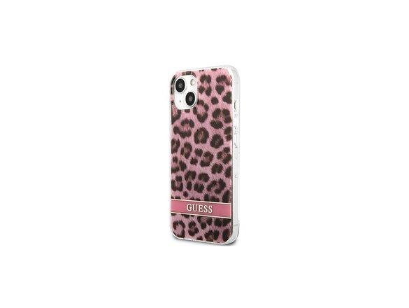 obrazok z galerie Guess case for IPhone 13 mini 5,4&quot; GUHCP13SHSLEOP hard case pink Leopard Electro Stripe