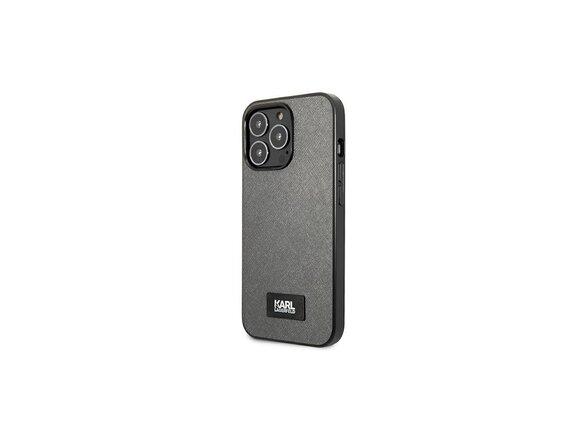 obrazok z galerie Karl Lagerfeld case for iPhone 13 Pro KLHCP13LSFMP2DG silver hard case Saffiano Logo