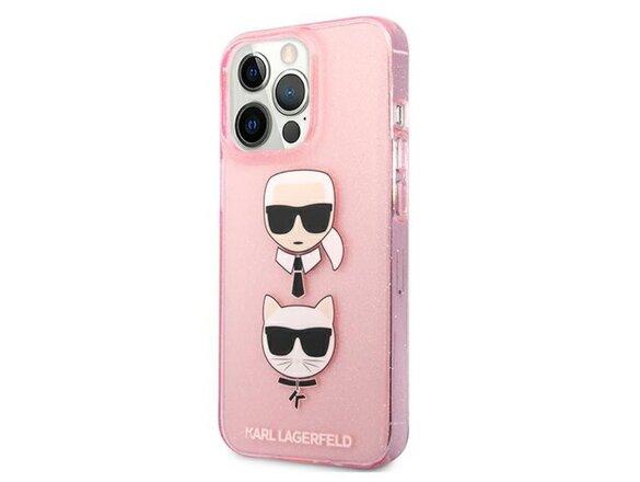obrazok z galerie Karl Lagerfeld case for iPhone 13 / 13 Pro 6,1&quot; KLHCP13LKCTUGLP hardcase pink Glitter Karl`s &