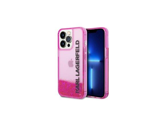 obrazok z galerie Karl Lagerfeld case for iPhone 14 Pro Max 6,7&quot; KLHCP14XLCKVF pink HC Liquid Glitter Elong