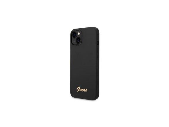 obrazok z galerie Guess case for iPhone 14 Pro 6,1&quot; GUHCP14LSLSMK black hard case Silicone Vintage Gold Logo