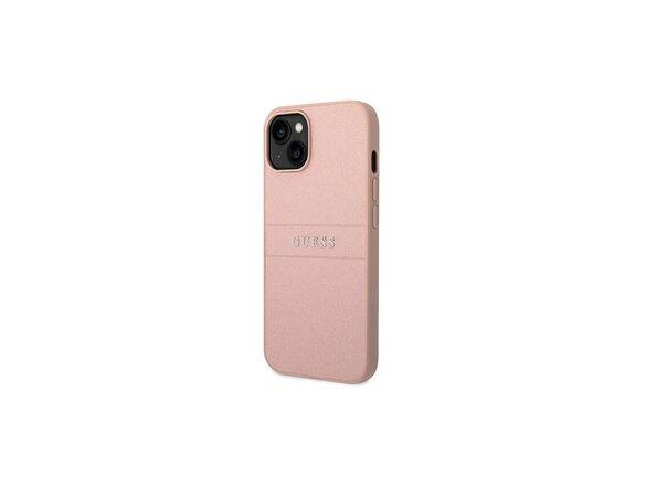 obrazok z galerie Guess case for iPhone 14 Pro 6,1&quot; GUHCP14LPSASBPI pink PU Leather case Saffiano with Metal Log