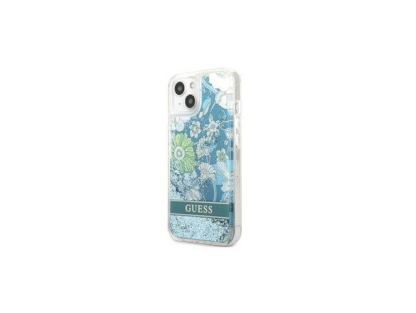 obrazok z galerie Guess case for iPhone 13 mini 5,4&quot; GUHCP13SLFLSN green hard case Flower Liquid Glitter