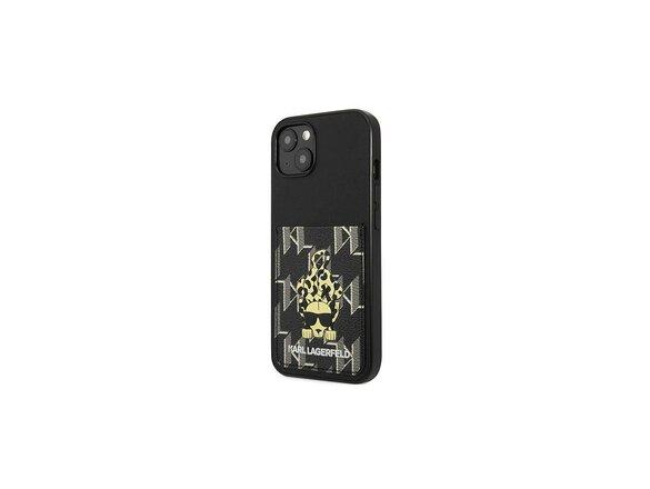 obrazok z galerie Karl Lagerfeld case for iPhone 13 KLHCP13MCANCNK black hard case Monogram with card slot