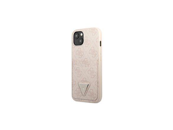 obrazok z galerie Guess case for iPhone 13 Mini 5,4&quot; GUHCP13SP4TPP pink hardcase 4G Triangle Logo Cardslot