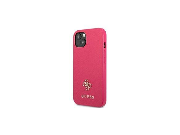 obrazok z galerie Guess case for iPhone 13 Mini 5,4&quot; GUHCP13SPS4MF pink hardcase Saffiano 4G Small Metal Logo