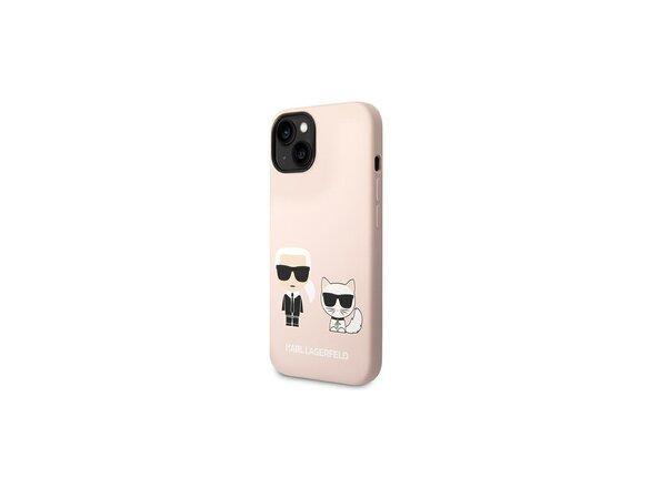 obrazok z galerie Karl Lagerfeld case for iPhone 14 Plus 6,7&quot; KLHMP14MSSKCI light pink HC Magsafe Liquid Silicon