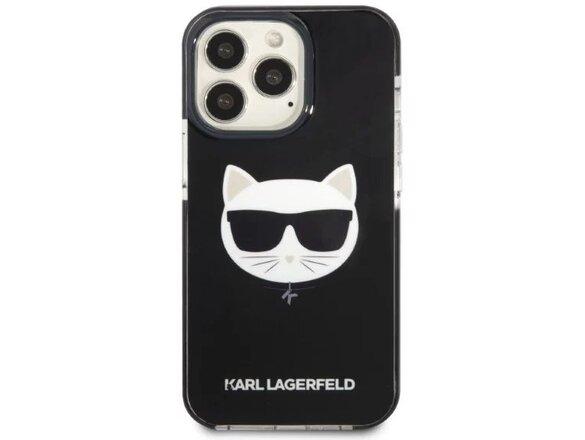 obrazok z galerie Karl Lagerfeld case for iPhone 13 Pro Max KLHCP13XTPECK black hard case Iconic Choupette Head