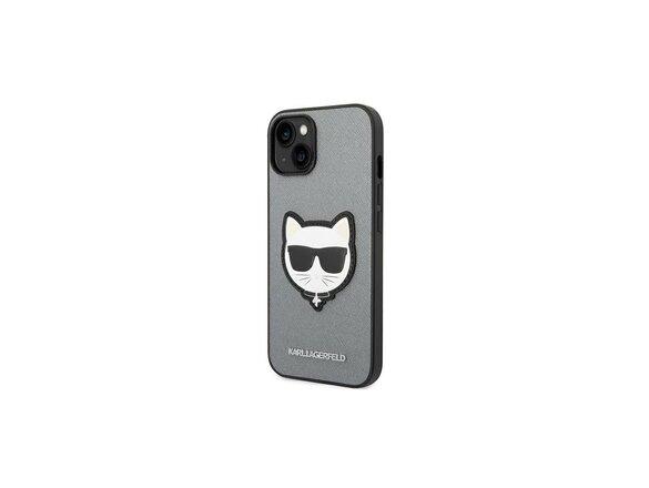 obrazok z galerie Karl Lagerfeld case for iPhone 14 Pro Max 6,7&quot; KLHCP14XSAPCHG silver PU Saffiano case with Cho