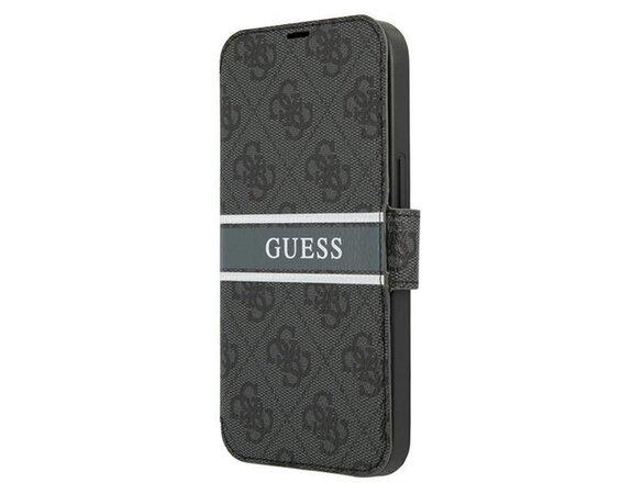 obrazok z galerie Guess case for iPhone 13 Mini 5,4&quot; GUBKP13S4GDGR grey book case 4G Stripe