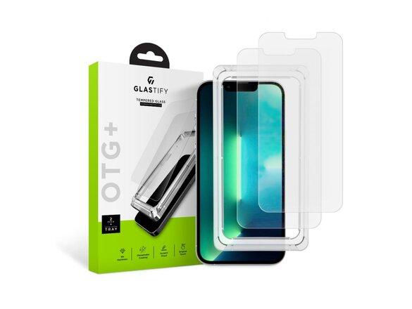 obrazok z galerie Spigen tempered glass Glastify Otg+ 2-Pack for iPhone 13 Pro Max / 14 Plus 6,7&quot;  clear