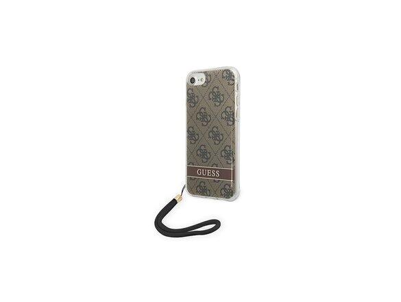 obrazok z galerie Guess case for iPhone SE 2022 / SE 2020 / 7 / 8 GUOHCI8H4STW hard case brown Print 4G Cord