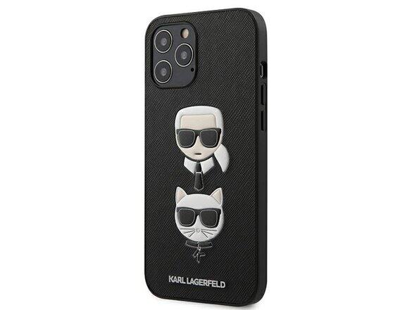 obrazok z galerie Karl Lagerfeld case for iPhone 13 Pro Max 6,7&quot; KLHCP13XSAKICKCBK black hard case Saffiano Karl