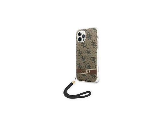 obrazok z galerie Guess case for IPhone 12/12 Pro 6,1&quot; GUOHCP12MH4STW hard case brown Print 4G Cord