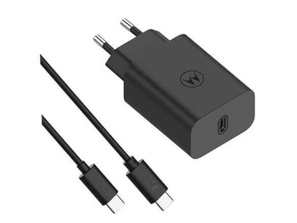 obrazok z galerie Motorola TurboPower Cestovní Nabíječka USB-C 30W vč. USB-C/USB-C Kabelu Black