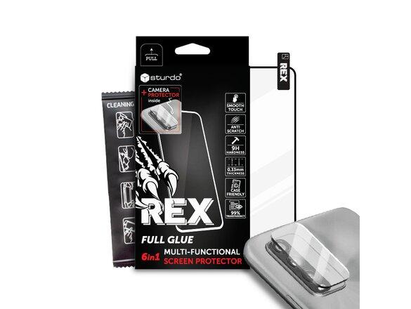 obrazok z galerie Sturdo Rex protective glass + Camera protection Motorola Moto G13 / G23 / G53, Full Glue, 6v1