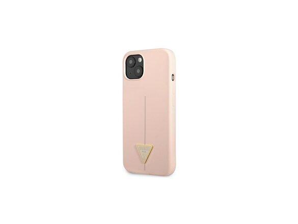 obrazok z galerie Guess case for iPhone 13 GUHCP13MSLTGP pink hard case Silicone Triangle Logo