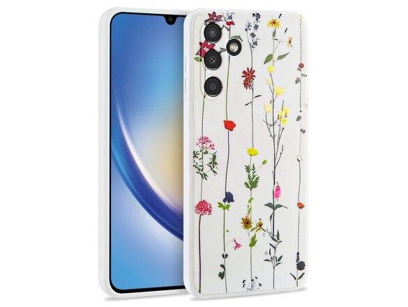 obrazok z galerie Puzdro Tech-Protect Samsung Galaxy A34 5G, Lúčne kvety - biele