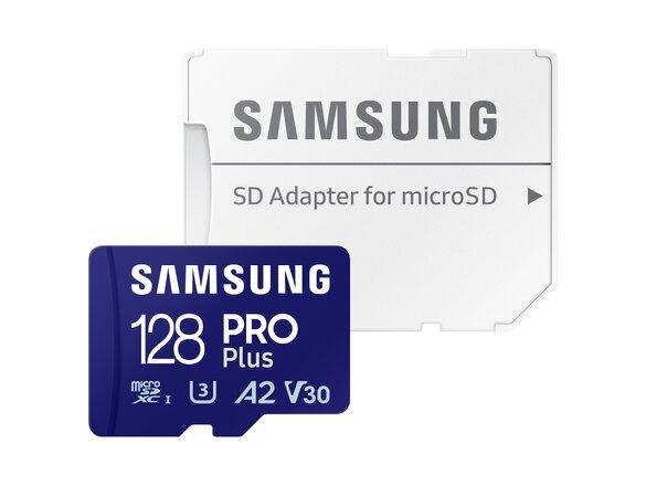 obrazok z galerie Samsung/micro SDXC/128GB/180MBps/Class 10/+ Adaptér/Modrá