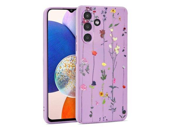 obrazok z galerie Puzdro Tech-Protect Samsung Galaxy A14 4G/5G, Lúčne kvety - fialové