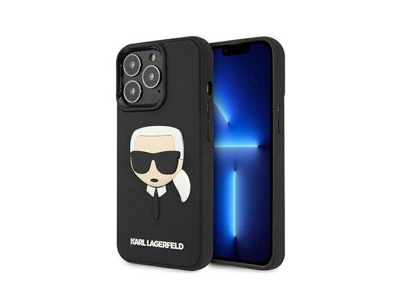 obrazok z galerie Puzdro Karl Lagerfeld iPhone 13 Pro KLHCP13LKH3DBK hard case black Rubber Karl`s Head