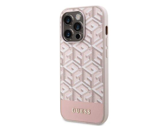 obrazok z galerie Guess PU G Cube MagSafe Kompatibilní Zadní Kryt pro iPhone 13 Pro Max Pink