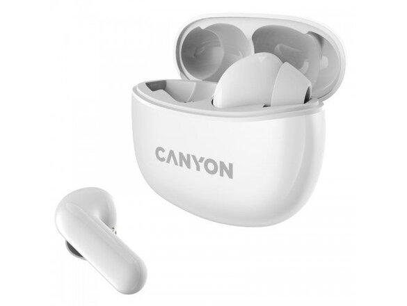 obrazok z galerie Canyon TWS-5, True Wireless slúchadlá v klasickom dizajne, biele