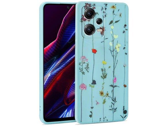 obrazok z galerie Puzdro Tech-Protect Xiaomi Redmi Note 12 5G/Poco X5 5G, Lúčne kvety - modré