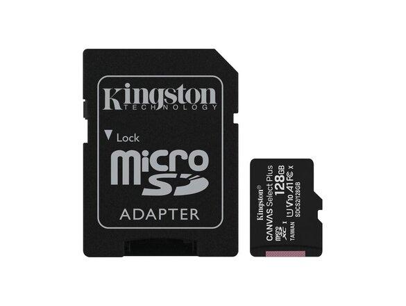 obrazok z galerie Pamäťová karta Kingston microSDXC Canvas Select Plus (128GB/class 10) + adaptér