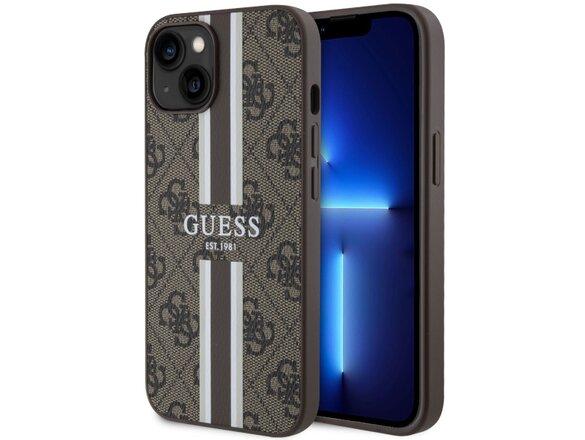 obrazok z galerie Guess case for iPhone 14 Plus 6,7&quot; GUHMP14MP4RPSW brown harcase Magsafe 4G Printed Stripes
