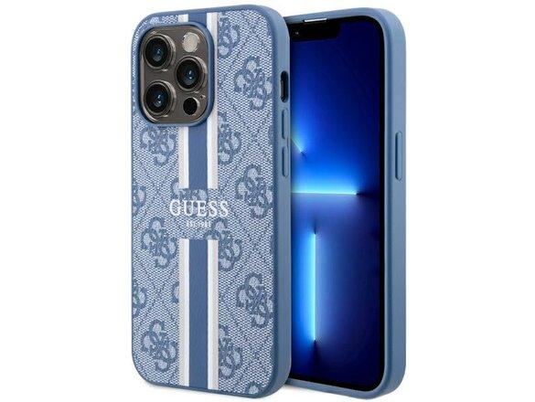 obrazok z galerie Guess case for iPhone 14 Pro Max 6,7&quot; GUHMP14XP4RPSB blue hardcase Magsafe 4G Printed Stripes