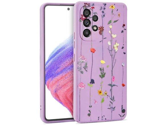 obrazok z galerie Puzdro Tech-Protect Samsung Galaxy A53 5G, Lúčne kvety - fialové