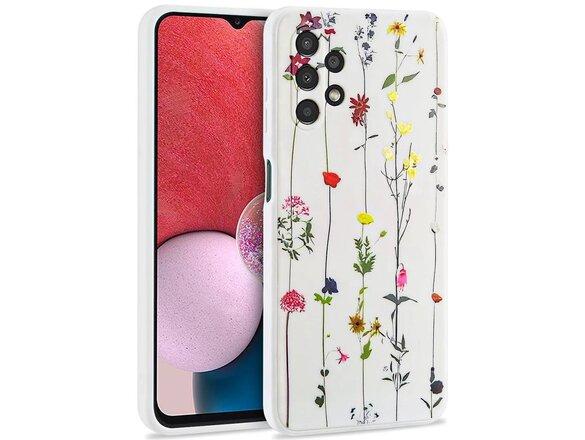 obrazok z galerie Puzdro Tech-Protect Samsung Galaxy A13 4G, Lúčne kvety - biele